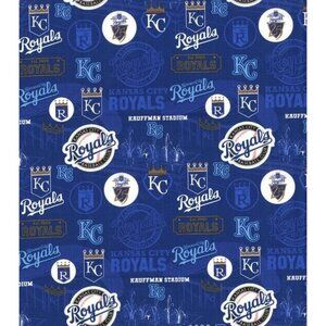 5 Yards Kansas City Royals Kaufmann Stadium Fabric Traditions 100% Cotton NEW #3